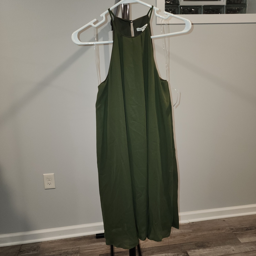 Charlotte Russe Green Halter Backless Dress